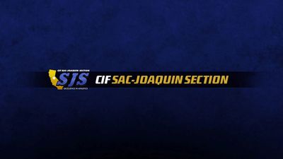 Logo for CIF Sac-Joaquin Section on blue background.
