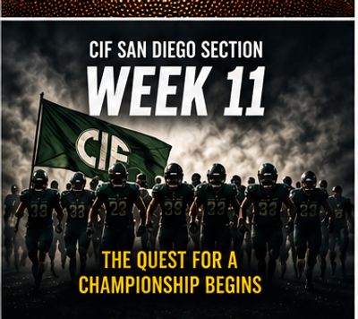 Football players preparing for CIF San Diego Week 11 championship.
