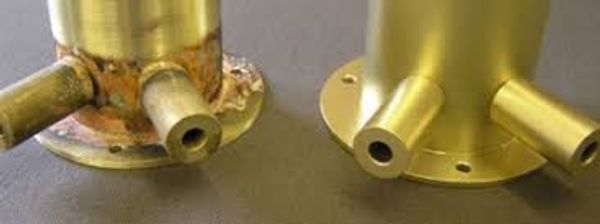 vapor blasted before and after
