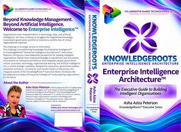 Book cover on Enterprise Intelligence Architecture by Asha Aziza Peterson.
