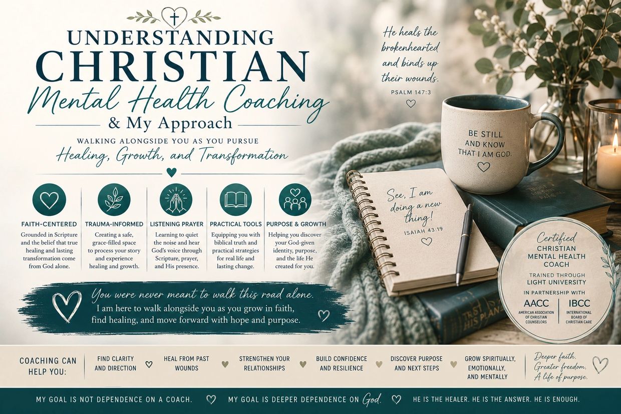 Christian mental health coaching combines faith, prayer, and practical tools for healing and growth.