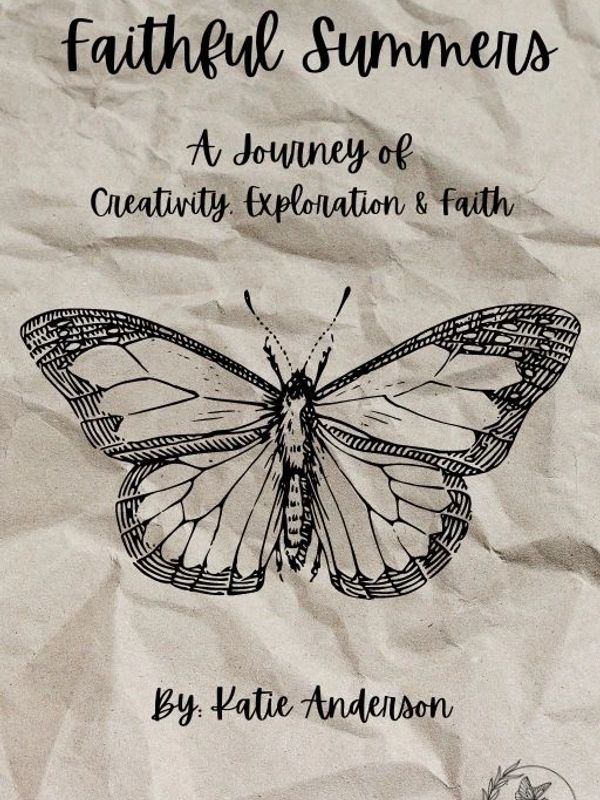 Book cover featuring a butterfly and inspirational text about creativity and faith.