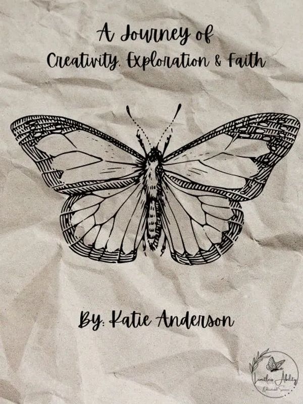 Book cover featuring a butterfly sketch and inspirational journey title.