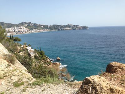 From Cerro Gordo looking towards our villa on the stunning Punta de la Mona