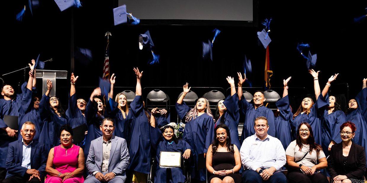 HEP GED students at their graduation 2024 celebrating their achievement.