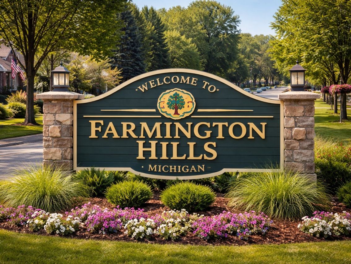 Neighborhood Sign in Farmington Hills MI