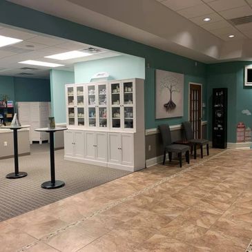 Interior office lobby at Advanced Spinal Fitness Chiropractic office in Mooresville, NC