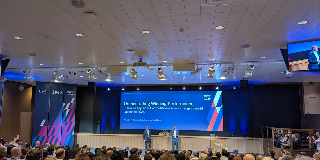 Conference on orchestrating winning performance in Lausanne 2026.