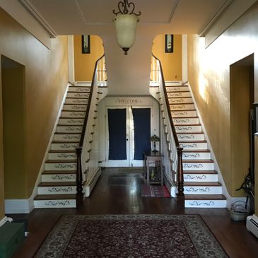 staircase, historic home, Delaware, stair builders, fine carpentry, interior decorating, classical