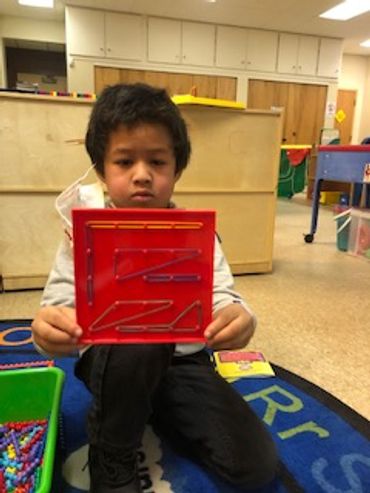 Using Geoboard with rubber bands