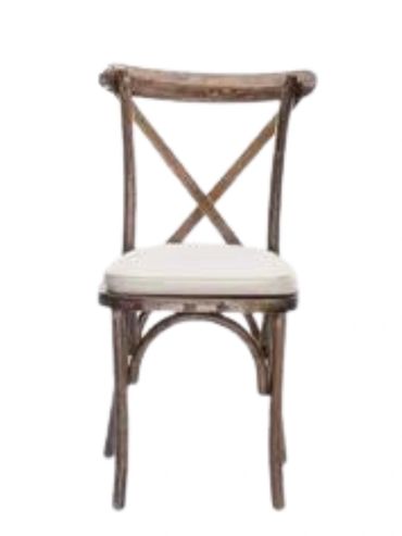 WOODEN CROSS BACK CHAIR