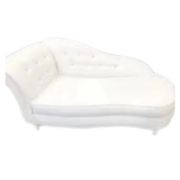 WHITE ASYMETRICAL LOVE SEAT