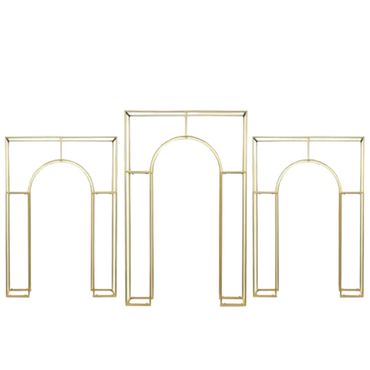 SET OF 3 SQUARE ROUNDED ARCHES
7FT, 9FT
*AVAILIBLE IN GOLD, SILVER, BLACK, WHITE 