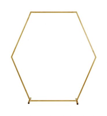 HEXAGON ARCH 
8X8', 5X5'
*AVAILIBLE IN GOLD, SILVER, WHITE, BLACK 