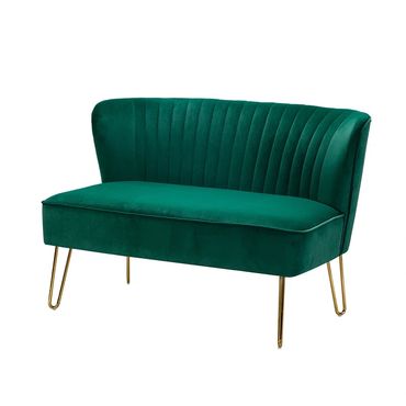 GREEN VELVET LOVE SEAT