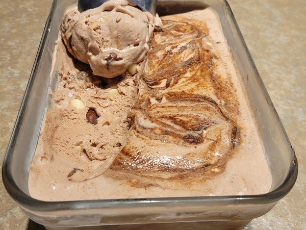 White plate with two desserts