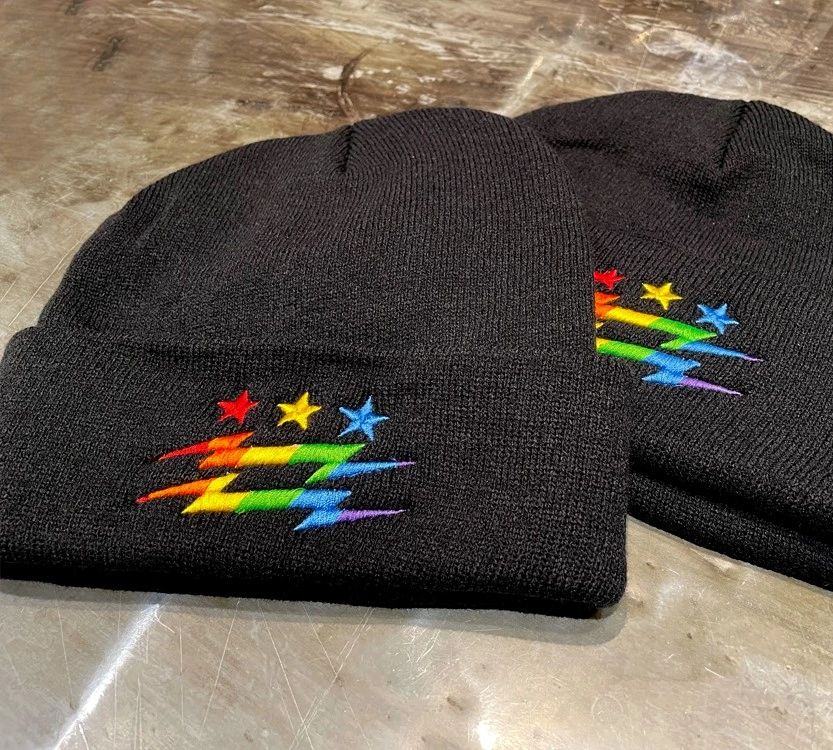 Stars and Bolts Pride Beanie