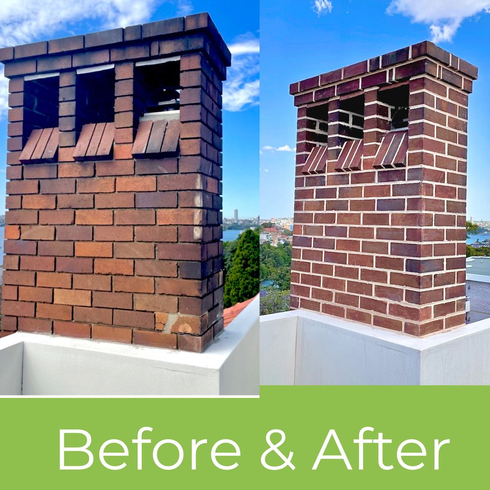 Cement haunching the chimney crown