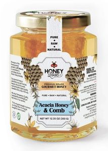 AYC NATURALS HONEY SPOON - 10 Individually Sealed Spoonfuls of 100 Percent  Pure, Raw & Unfiltered Premium Grade Wildflower Honey, Non-GMO - All