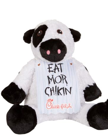 Chick Fil A Cow Plush Christmas Ornament Eat Mor Chikin More Chicken  Rudolph Red