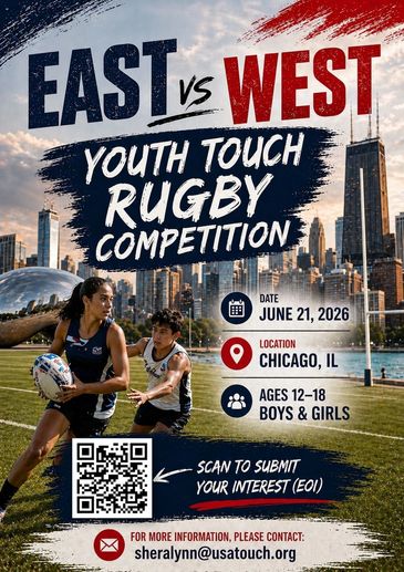 Youth rugby competition between East and West teams in Chicago.