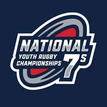 Logo for National Youth Rugby 7s Championships with dynamic design.