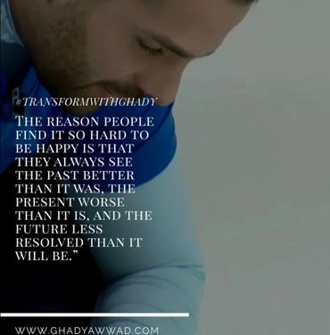 Quote on mindfulness and healing by Ghady Awwad. Focus on yoga, stress relief, and trauma recovery