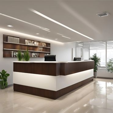 Versatile reception desk for office management 