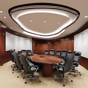 Modern Conference Table with Ergonomic Chairs