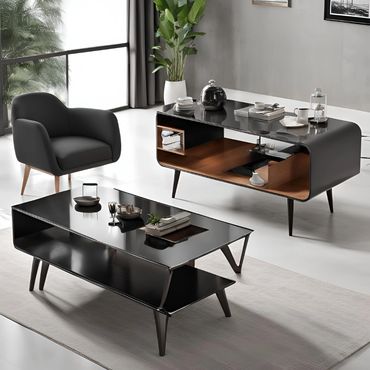 Durable functional coffee table in an office environment 