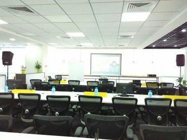Ergonomic executive cabin with premium finishes by AAYS Solutions.