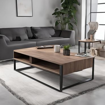 Welcoming office atmosphere with stylish coffee table 