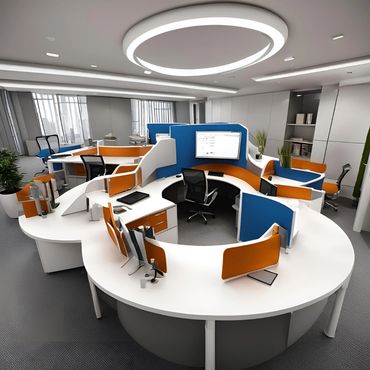 Versatile workstation furniture optimizing workspace 