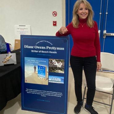 Selling books at the Whooping Crane Festival