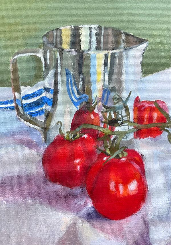 Silver Jug and Tomatoes