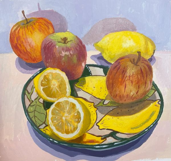 Apples on a Lemon Plate