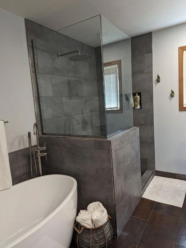Custom tile shower bathroom remodel