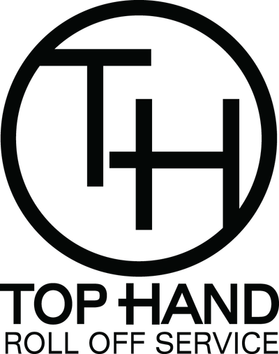 Logo for Top Hand Roll Off Service featuring stylized T and H.