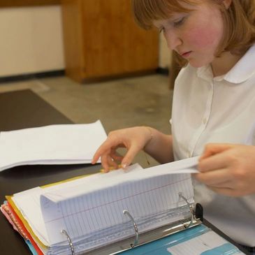 Student reading