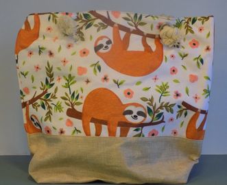 Rope Handle Bag - Sloths