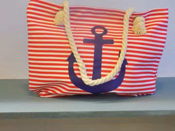 Rope Handle Bag - Blue Anchor