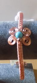 TURQUOISE WR COPPER CUFF BANGLE