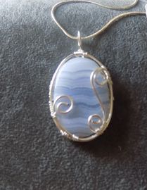 Blue Lace Agate WR SP Necklace