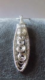   Silver Plated Necklace (Free Form) Swirls