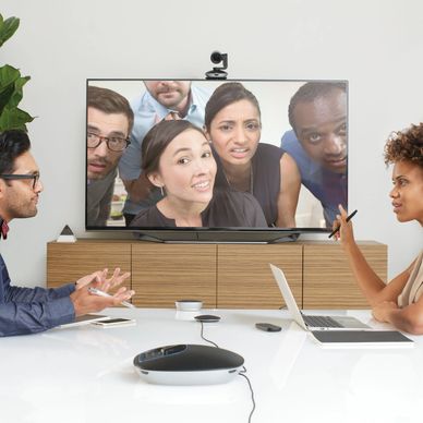 Videoconferencia para salas, Cámaras Web Logitech Konftel Jabra Yealink Hikvision Teams Zoom Poly