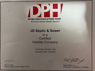 Certified Septic System Installation 