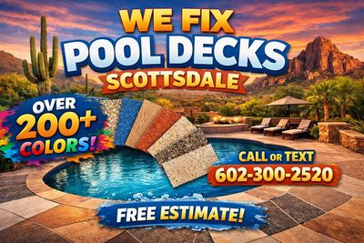 Pool deck repair company service in Scottsdale Az Arizona 