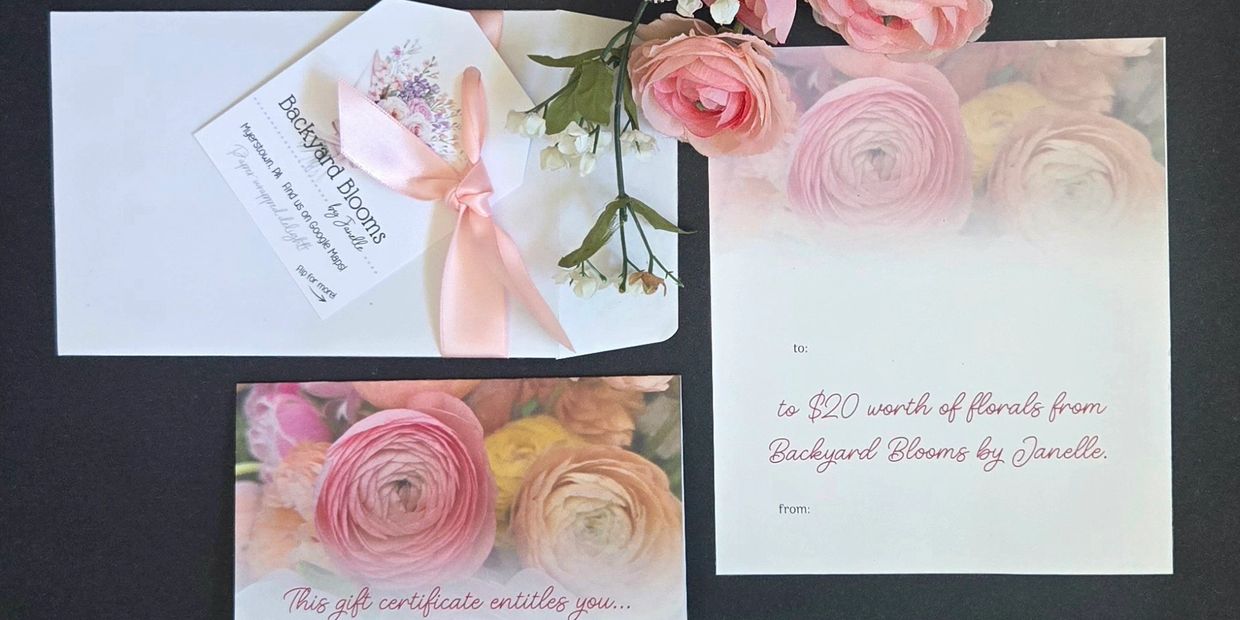 Gift certificate display