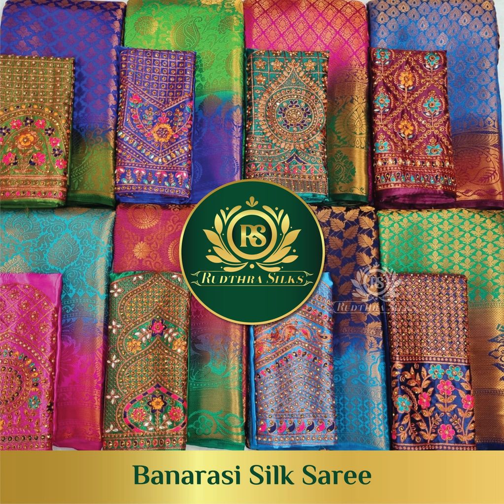 Banarasi sarees with blouse pieces