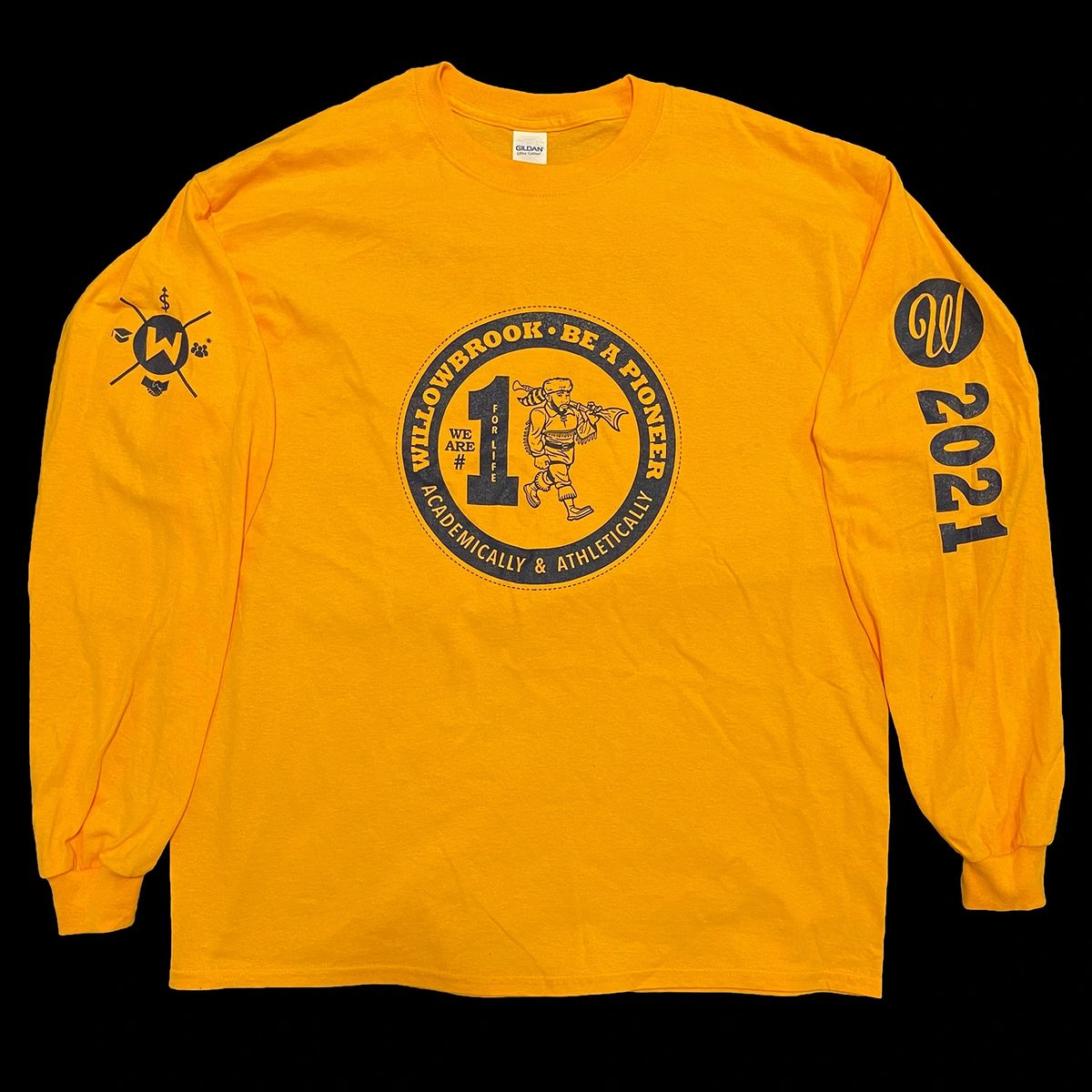 Gold) Willowbrook Pioneer Long Sleeve T-Shirt